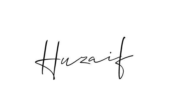 Also we have Huzaif name is the best signature style. Create professional handwritten signature collection using Allison_Script autograph style. Huzaif signature style 2 images and pictures png