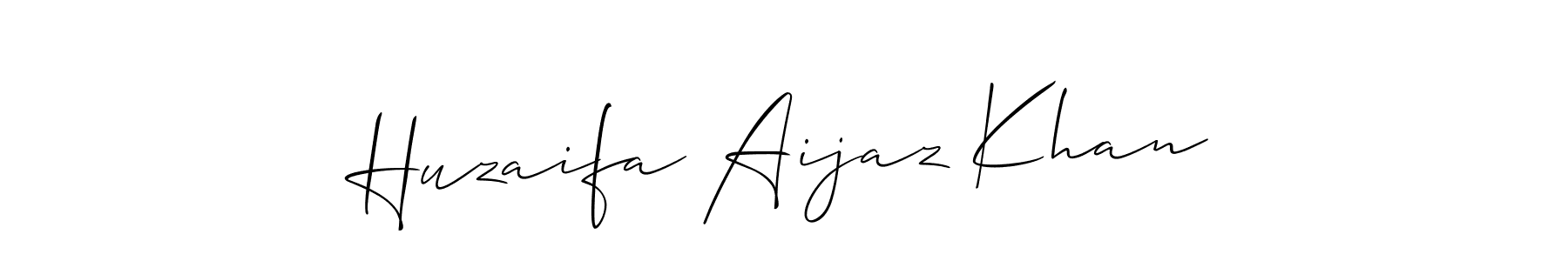 How to Draw Huzaifa Aijaz Khan signature style? Allison_Script is a latest design signature styles for name Huzaifa Aijaz Khan. Huzaifa Aijaz Khan signature style 2 images and pictures png
