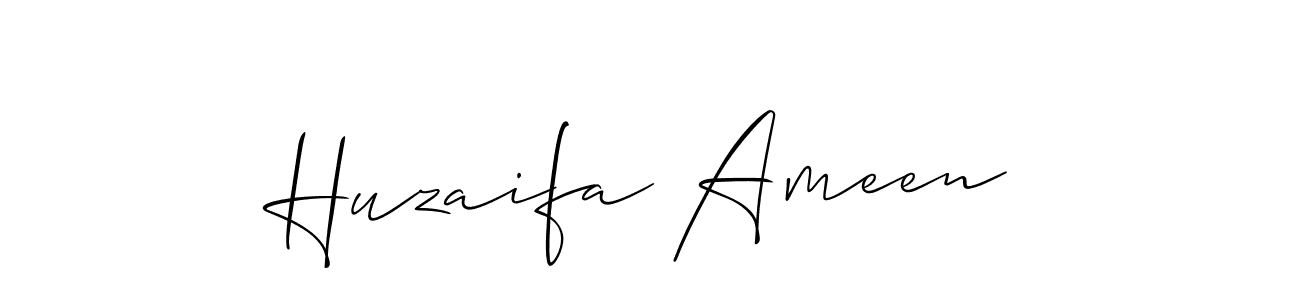 It looks lik you need a new signature style for name Huzaifa Ameen. Design unique handwritten (Allison_Script) signature with our free signature maker in just a few clicks. Huzaifa Ameen signature style 2 images and pictures png