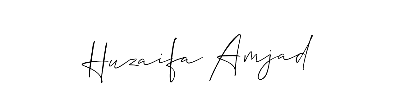 Create a beautiful signature design for name Huzaifa Amjad. With this signature (Allison_Script) fonts, you can make a handwritten signature for free. Huzaifa Amjad signature style 2 images and pictures png