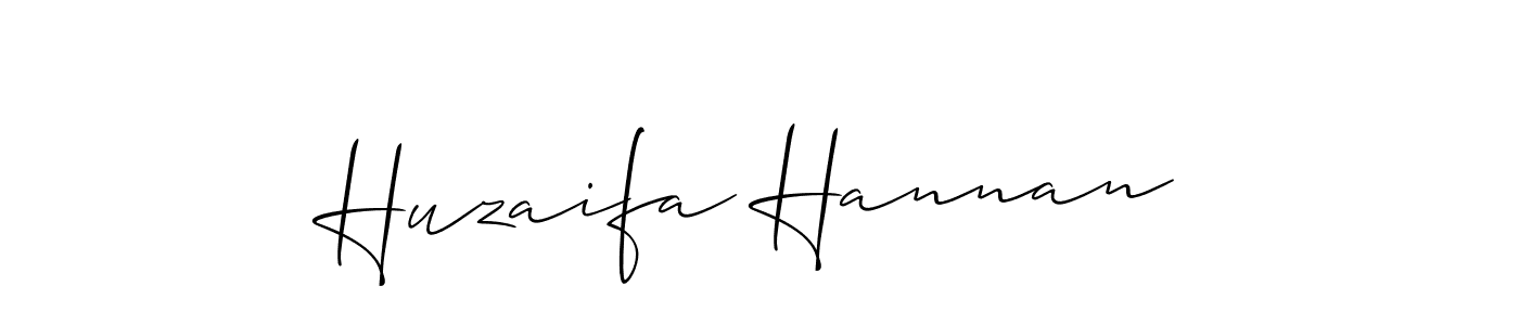 How to make Huzaifa Hannan signature? Allison_Script is a professional autograph style. Create handwritten signature for Huzaifa Hannan name. Huzaifa Hannan signature style 2 images and pictures png