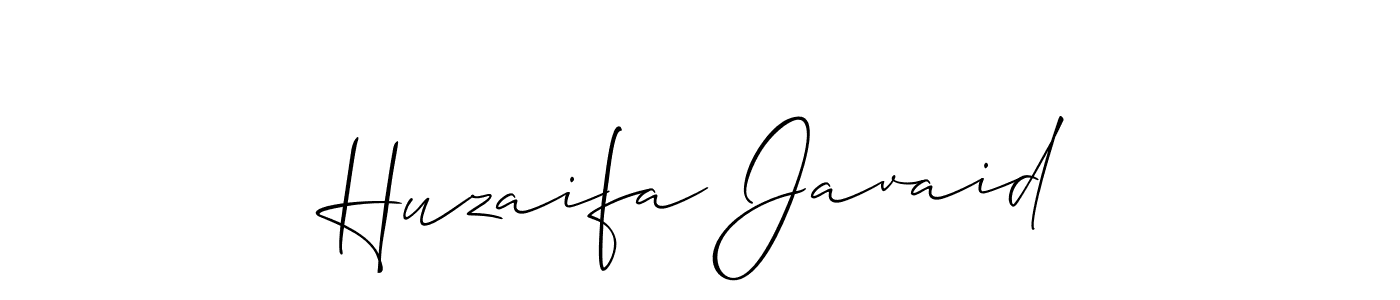 Also we have Huzaifa Javaid name is the best signature style. Create professional handwritten signature collection using Allison_Script autograph style. Huzaifa Javaid signature style 2 images and pictures png
