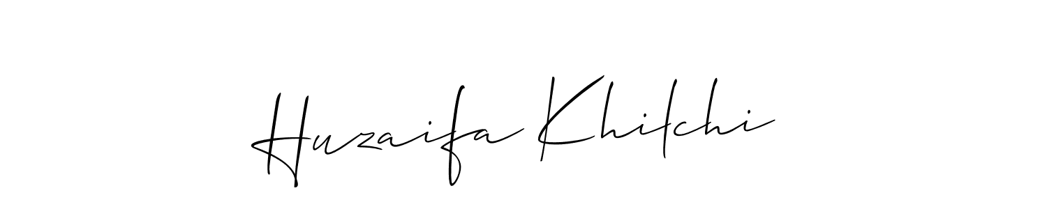 You can use this online signature creator to create a handwritten signature for the name Huzaifa Khilchi. This is the best online autograph maker. Huzaifa Khilchi signature style 2 images and pictures png