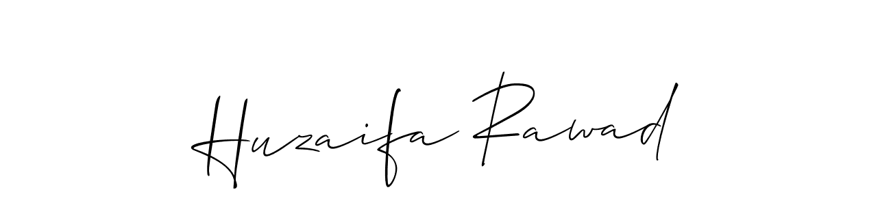 Allison_Script is a professional signature style that is perfect for those who want to add a touch of class to their signature. It is also a great choice for those who want to make their signature more unique. Get Huzaifa Rawad name to fancy signature for free. Huzaifa Rawad signature style 2 images and pictures png