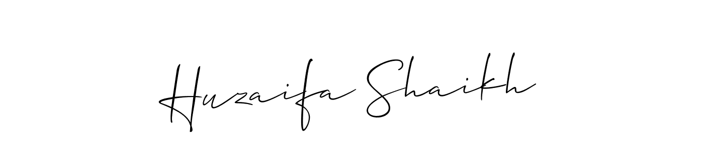 Similarly Allison_Script is the best handwritten signature design. Signature creator online .You can use it as an online autograph creator for name Huzaifa Shaikh. Huzaifa Shaikh signature style 2 images and pictures png