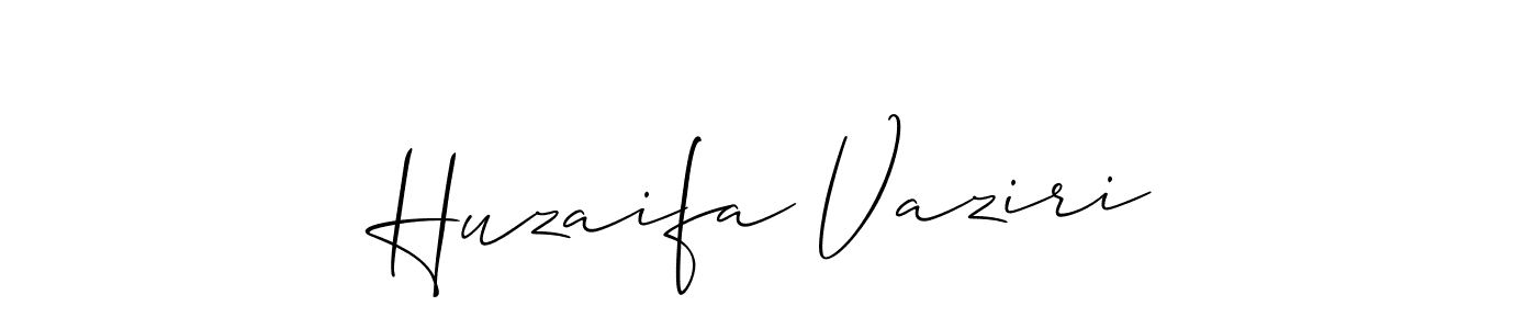 Also we have Huzaifa Vaziri name is the best signature style. Create professional handwritten signature collection using Allison_Script autograph style. Huzaifa Vaziri signature style 2 images and pictures png