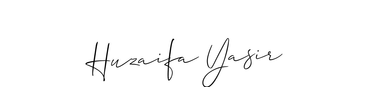 Best and Professional Signature Style for Huzaifa Yasir. Allison_Script Best Signature Style Collection. Huzaifa Yasir signature style 2 images and pictures png