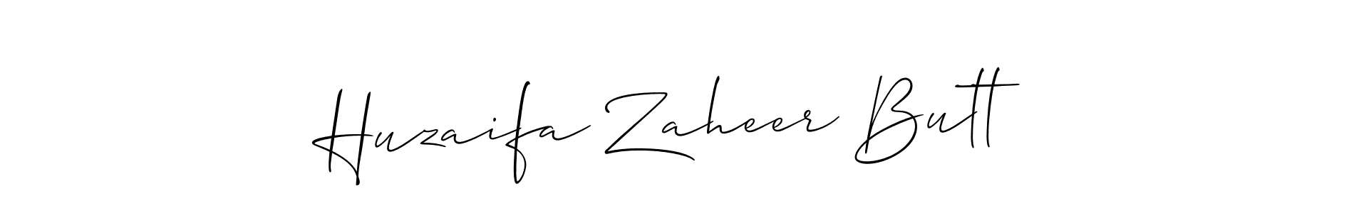 Also we have Huzaifa Zaheer Butt name is the best signature style. Create professional handwritten signature collection using Allison_Script autograph style. Huzaifa Zaheer Butt signature style 2 images and pictures png