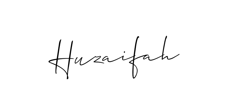 Make a beautiful signature design for name Huzaifah. With this signature (Allison_Script) style, you can create a handwritten signature for free. Huzaifah signature style 2 images and pictures png