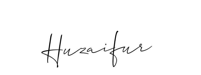 How to make Huzaifur name signature. Use Allison_Script style for creating short signs online. This is the latest handwritten sign. Huzaifur signature style 2 images and pictures png