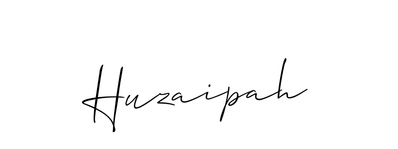 Make a beautiful signature design for name Huzaipah. With this signature (Allison_Script) style, you can create a handwritten signature for free. Huzaipah signature style 2 images and pictures png