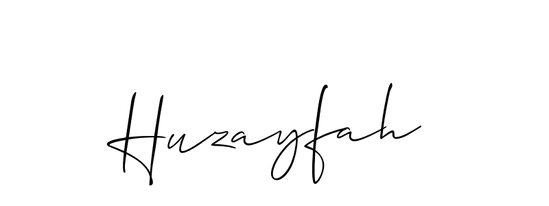 You should practise on your own different ways (Allison_Script) to write your name (Huzayfah) in signature. don't let someone else do it for you. Huzayfah signature style 2 images and pictures png