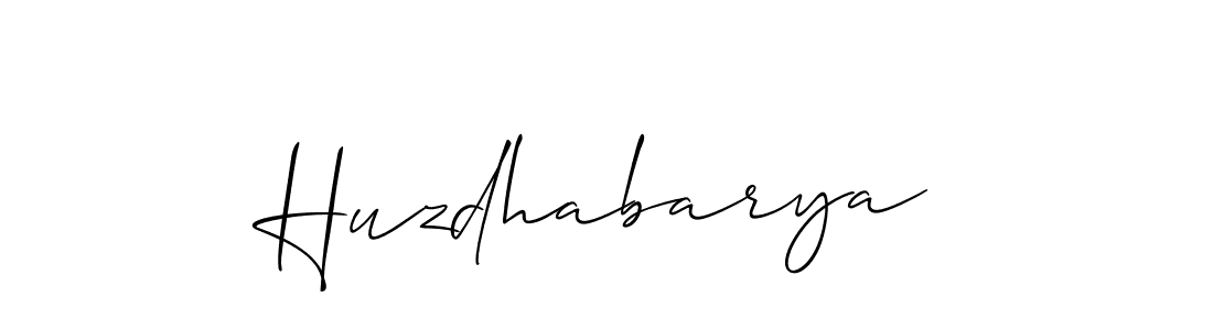 Also we have Huzdhabarya name is the best signature style. Create professional handwritten signature collection using Allison_Script autograph style. Huzdhabarya signature style 2 images and pictures png