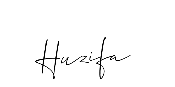 Design your own signature with our free online signature maker. With this signature software, you can create a handwritten (Allison_Script) signature for name Huzifa. Huzifa signature style 2 images and pictures png