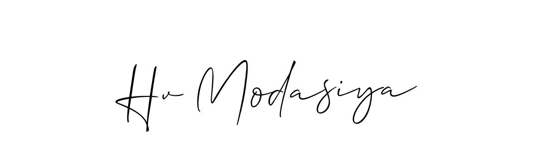 Also we have Hv Modasiya name is the best signature style. Create professional handwritten signature collection using Allison_Script autograph style. Hv Modasiya signature style 2 images and pictures png