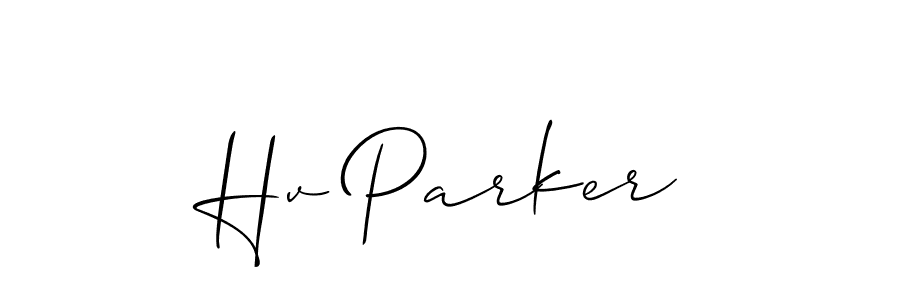 Similarly Allison_Script is the best handwritten signature design. Signature creator online .You can use it as an online autograph creator for name Hv Parker. Hv Parker signature style 2 images and pictures png