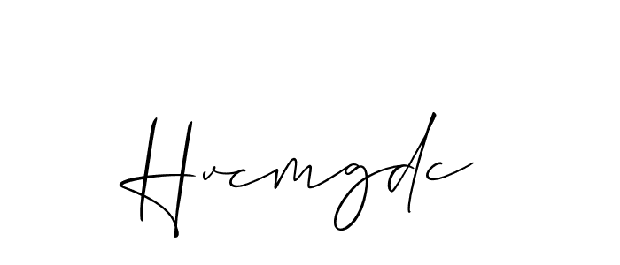 How to make Hvcmgdc signature? Allison_Script is a professional autograph style. Create handwritten signature for Hvcmgdc name. Hvcmgdc signature style 2 images and pictures png