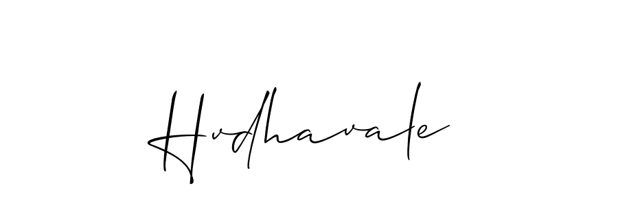 How to make Hvdhavale name signature. Use Allison_Script style for creating short signs online. This is the latest handwritten sign. Hvdhavale signature style 2 images and pictures png