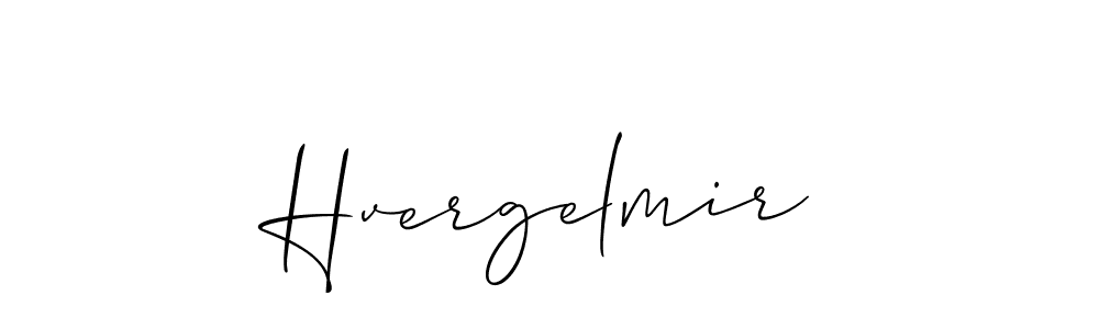 Make a beautiful signature design for name Hvergelmir. With this signature (Allison_Script) style, you can create a handwritten signature for free. Hvergelmir signature style 2 images and pictures png