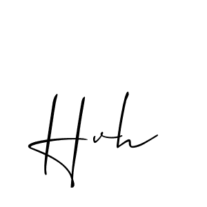 Create a beautiful signature design for name Hvh. With this signature (Allison_Script) fonts, you can make a handwritten signature for free. Hvh signature style 2 images and pictures png