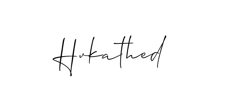 Design your own signature with our free online signature maker. With this signature software, you can create a handwritten (Allison_Script) signature for name Hvkathed. Hvkathed signature style 2 images and pictures png