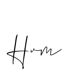 How to make Hvm signature? Allison_Script is a professional autograph style. Create handwritten signature for Hvm name. Hvm signature style 2 images and pictures png