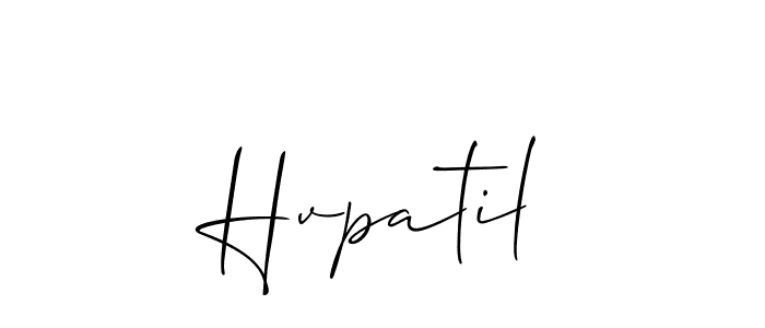 How to make Hvpatil signature? Allison_Script is a professional autograph style. Create handwritten signature for Hvpatil name. Hvpatil signature style 2 images and pictures png