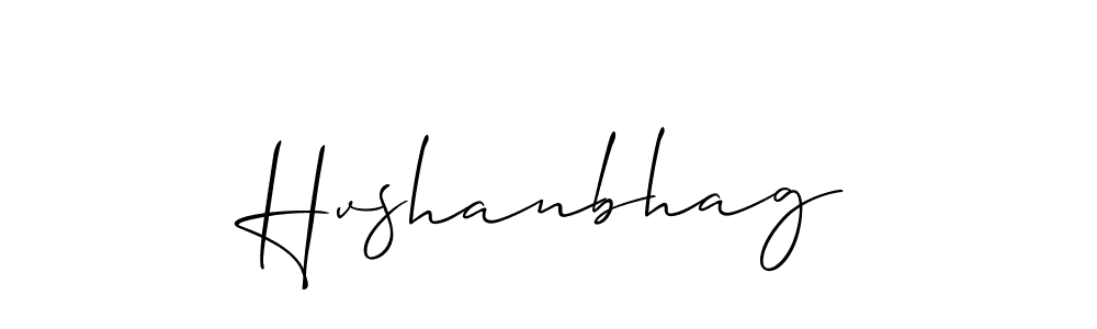 The best way (Allison_Script) to make a short signature is to pick only two or three words in your name. The name Hvshanbhag include a total of six letters. For converting this name. Hvshanbhag signature style 2 images and pictures png