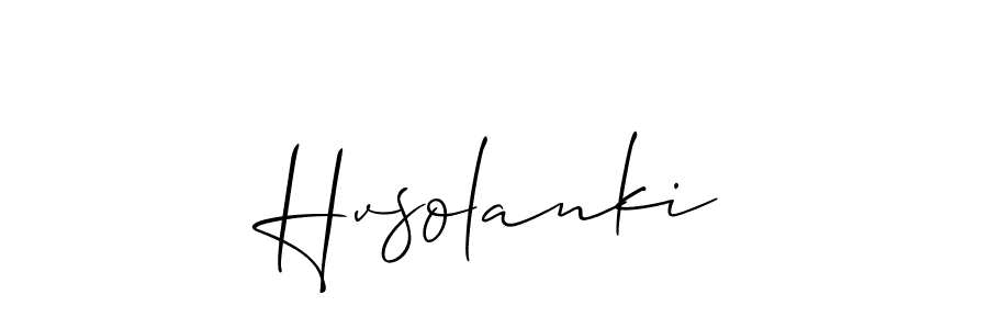 Make a short Hvsolanki signature style. Manage your documents anywhere anytime using Allison_Script. Create and add eSignatures, submit forms, share and send files easily. Hvsolanki signature style 2 images and pictures png