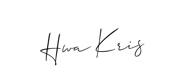 Design your own signature with our free online signature maker. With this signature software, you can create a handwritten (Allison_Script) signature for name Hwa Kris. Hwa Kris signature style 2 images and pictures png