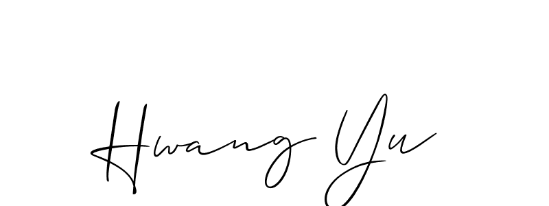 Best and Professional Signature Style for Hwang Yu. Allison_Script Best Signature Style Collection. Hwang Yu signature style 2 images and pictures png