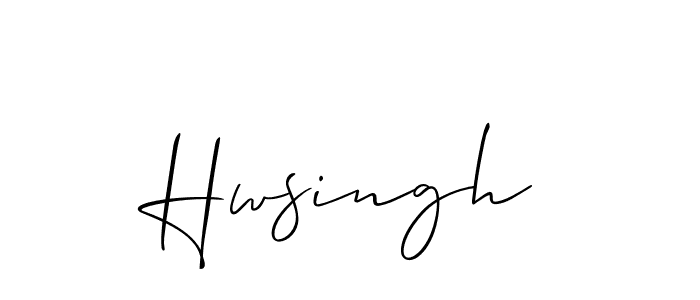 Use a signature maker to create a handwritten signature online. With this signature software, you can design (Allison_Script) your own signature for name Hwsingh. Hwsingh signature style 2 images and pictures png
