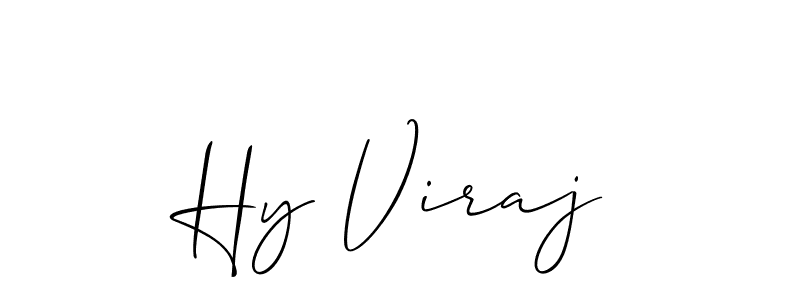 How to make Hy Viraj name signature. Use Allison_Script style for creating short signs online. This is the latest handwritten sign. Hy Viraj signature style 2 images and pictures png
