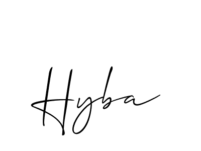 Also we have Hyba name is the best signature style. Create professional handwritten signature collection using Allison_Script autograph style. Hyba signature style 2 images and pictures png
