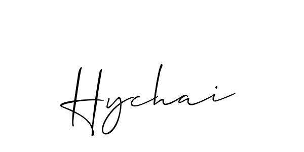 Make a beautiful signature design for name Hychai. With this signature (Allison_Script) style, you can create a handwritten signature for free. Hychai signature style 2 images and pictures png