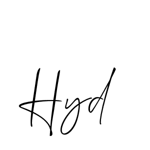 How to make Hyd signature? Allison_Script is a professional autograph style. Create handwritten signature for Hyd name. Hyd signature style 2 images and pictures png