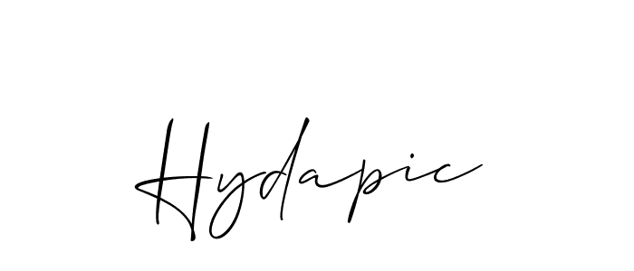 It looks lik you need a new signature style for name Hydapic. Design unique handwritten (Allison_Script) signature with our free signature maker in just a few clicks. Hydapic signature style 2 images and pictures png