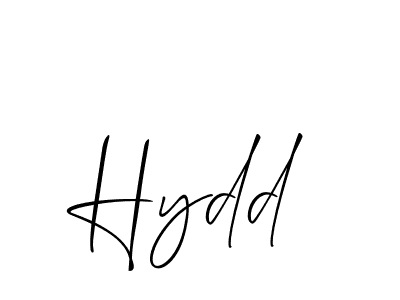 if you are searching for the best signature style for your name Hydd. so please give up your signature search. here we have designed multiple signature styles  using Allison_Script. Hydd signature style 2 images and pictures png