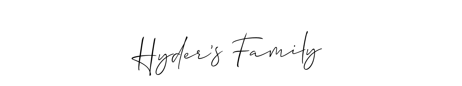 Make a beautiful signature design for name Hyder’s Family. Use this online signature maker to create a handwritten signature for free. Hyder’s Family signature style 2 images and pictures png