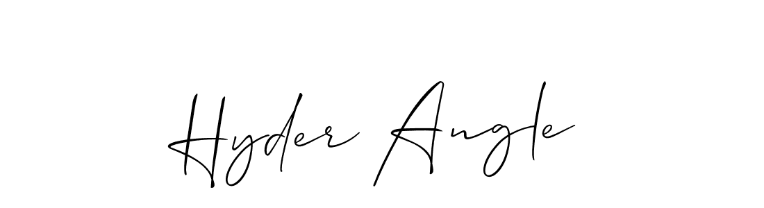 How to make Hyder Angle name signature. Use Allison_Script style for creating short signs online. This is the latest handwritten sign. Hyder Angle signature style 2 images and pictures png