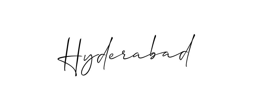 Create a beautiful signature design for name Hyderabad. With this signature (Allison_Script) fonts, you can make a handwritten signature for free. Hyderabad signature style 2 images and pictures png