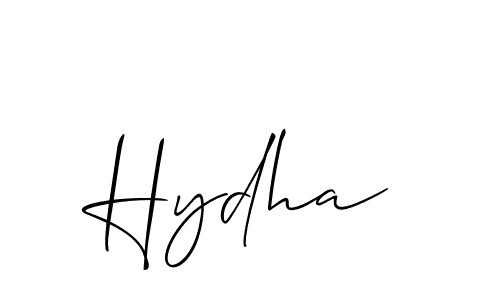 You should practise on your own different ways (Allison_Script) to write your name (Hydha) in signature. don't let someone else do it for you. Hydha signature style 2 images and pictures png