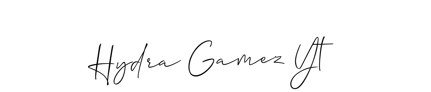 Hydra Gamez Yt stylish signature style. Best Handwritten Sign (Allison_Script) for my name. Handwritten Signature Collection Ideas for my name Hydra Gamez Yt. Hydra Gamez Yt signature style 2 images and pictures png