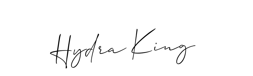 It looks lik you need a new signature style for name Hydra King. Design unique handwritten (Allison_Script) signature with our free signature maker in just a few clicks. Hydra King signature style 2 images and pictures png