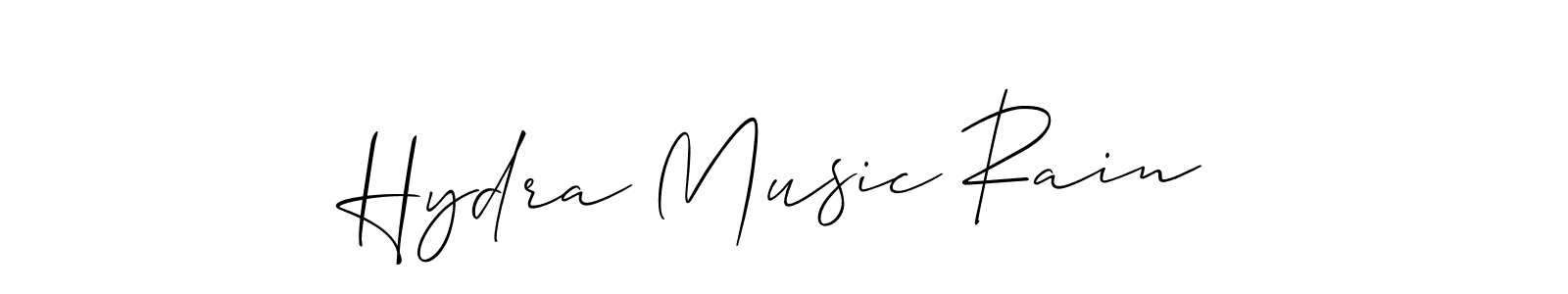 The best way (Allison_Script) to make a short signature is to pick only two or three words in your name. The name Hydra Music Rain include a total of six letters. For converting this name. Hydra Music Rain signature style 2 images and pictures png