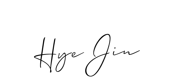 Similarly Allison_Script is the best handwritten signature design. Signature creator online .You can use it as an online autograph creator for name Hye Jin. Hye Jin signature style 2 images and pictures png