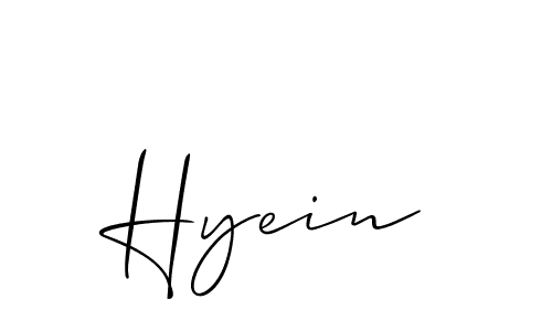 Similarly Allison_Script is the best handwritten signature design. Signature creator online .You can use it as an online autograph creator for name Hyein. Hyein signature style 2 images and pictures png