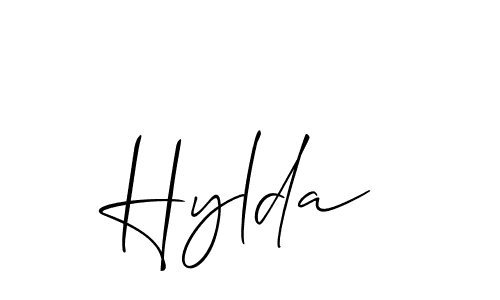 Once you've used our free online signature maker to create your best signature Allison_Script style, it's time to enjoy all of the benefits that Hylda name signing documents. Hylda signature style 2 images and pictures png