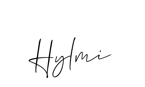 How to make Hylmi name signature. Use Allison_Script style for creating short signs online. This is the latest handwritten sign. Hylmi signature style 2 images and pictures png
