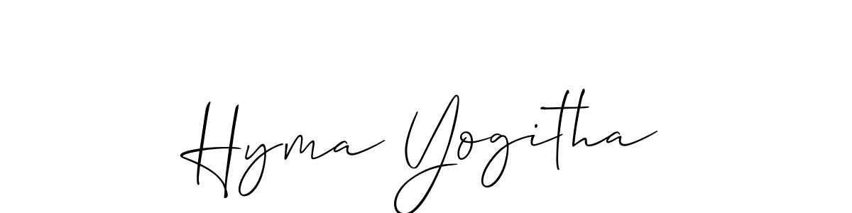 How to make Hyma Yogitha signature? Allison_Script is a professional autograph style. Create handwritten signature for Hyma Yogitha name. Hyma Yogitha signature style 2 images and pictures png